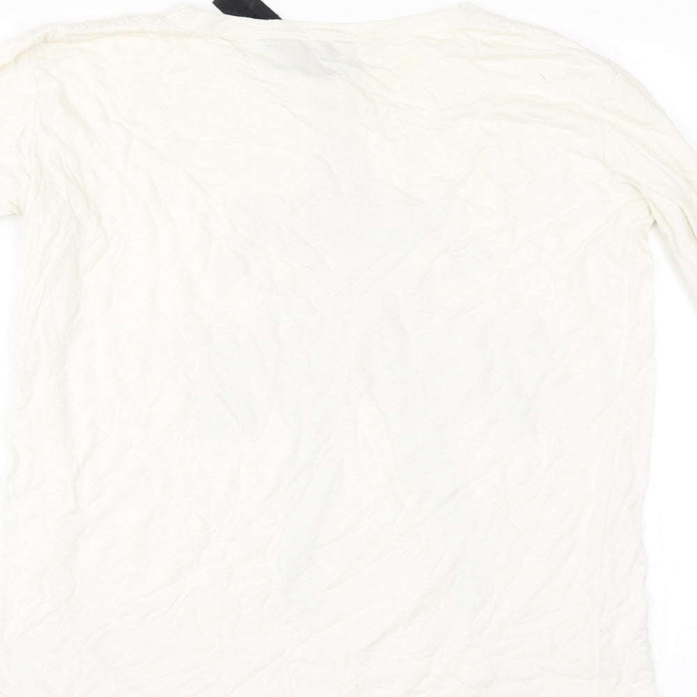 Preworn Womens Ivory   Basic T-Shirt Size 6