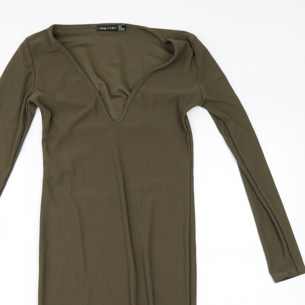 I SAW IT FIRST Womens Green   Bodycon  Size 6