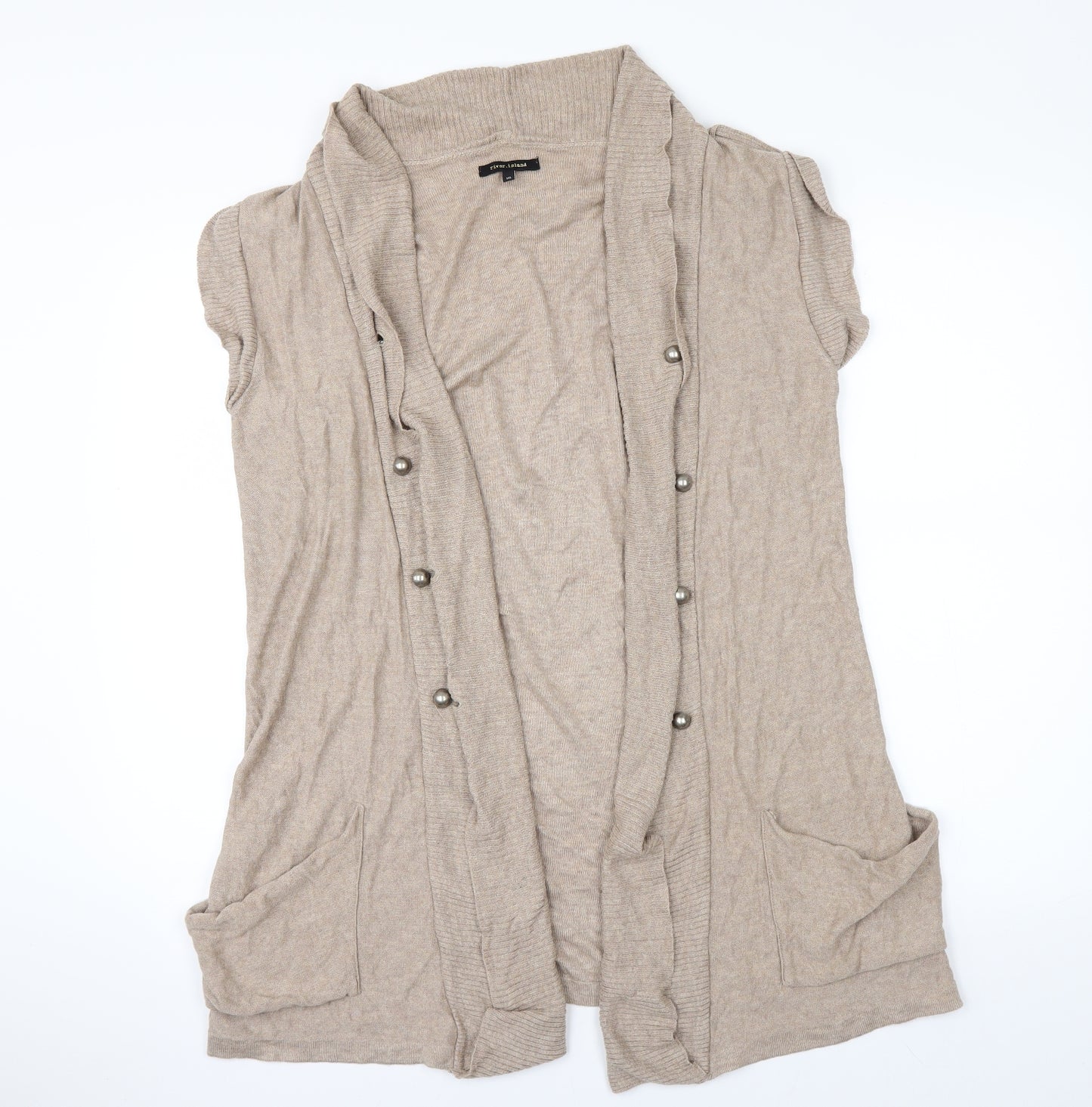 River Island Womens Beige   Cardigan Jumper Size 10