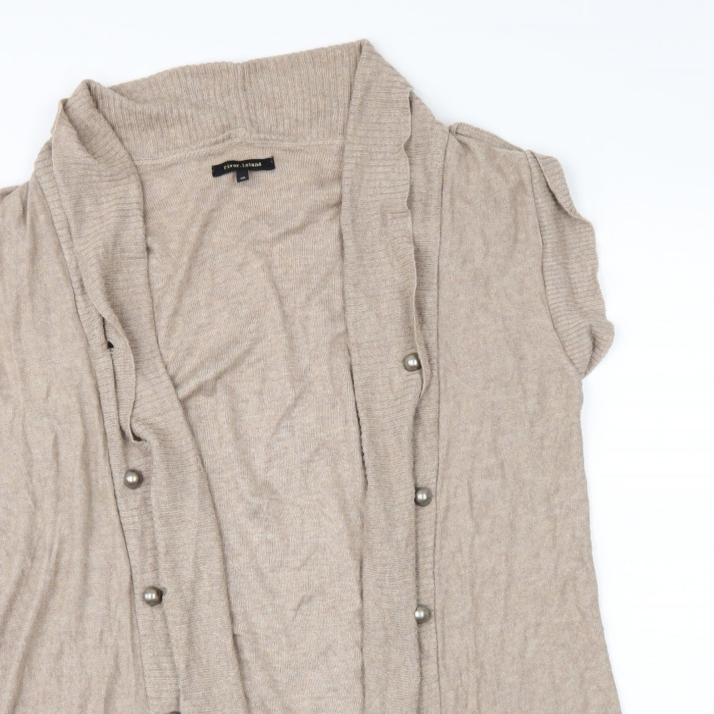 River Island Womens Beige   Cardigan Jumper Size 10