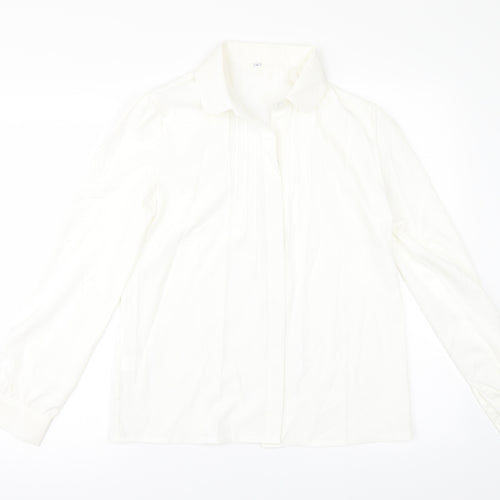 Preworn Womens Ivory   Tunic Button-Up Size L
