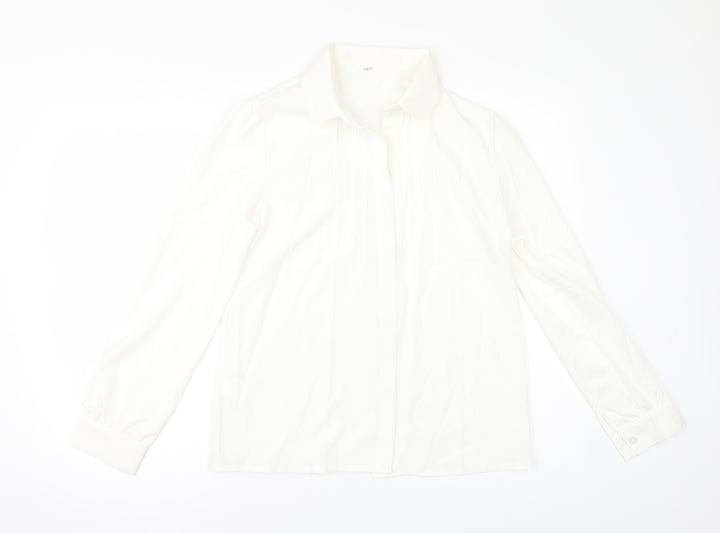 Preworn Womens Ivory   Tunic Button-Up Size L