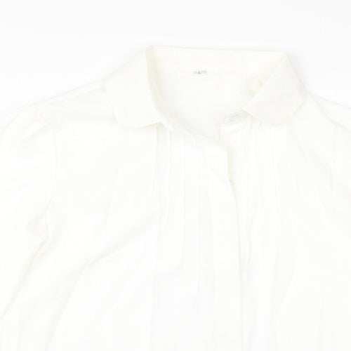 Preworn Womens Ivory   Tunic Button-Up Size L