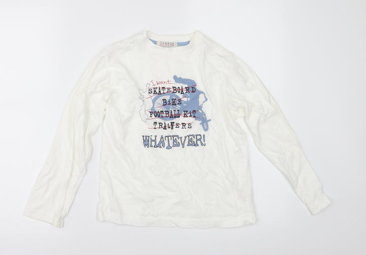 George Boys White Basic T-Shirt Size 6-7 Years