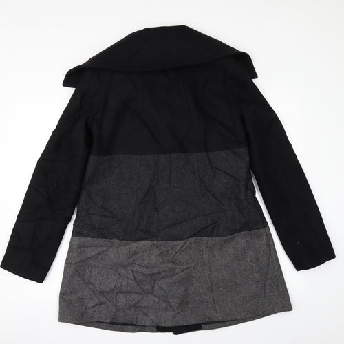 H&M Womens Black   Pea Coat Coat Size 8