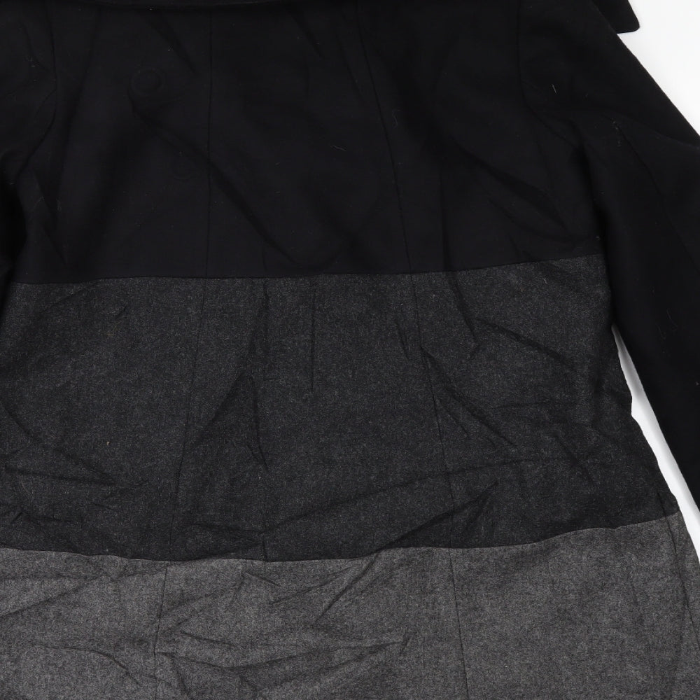 H&M Womens Black   Pea Coat Coat Size 8