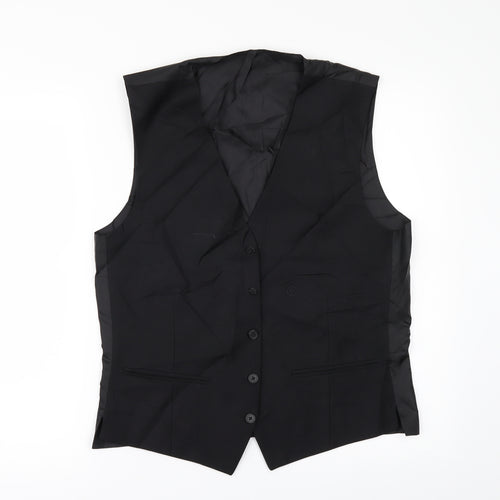 Preworn Mens Blue Check  Jacket Suit Waistcoat Size 36