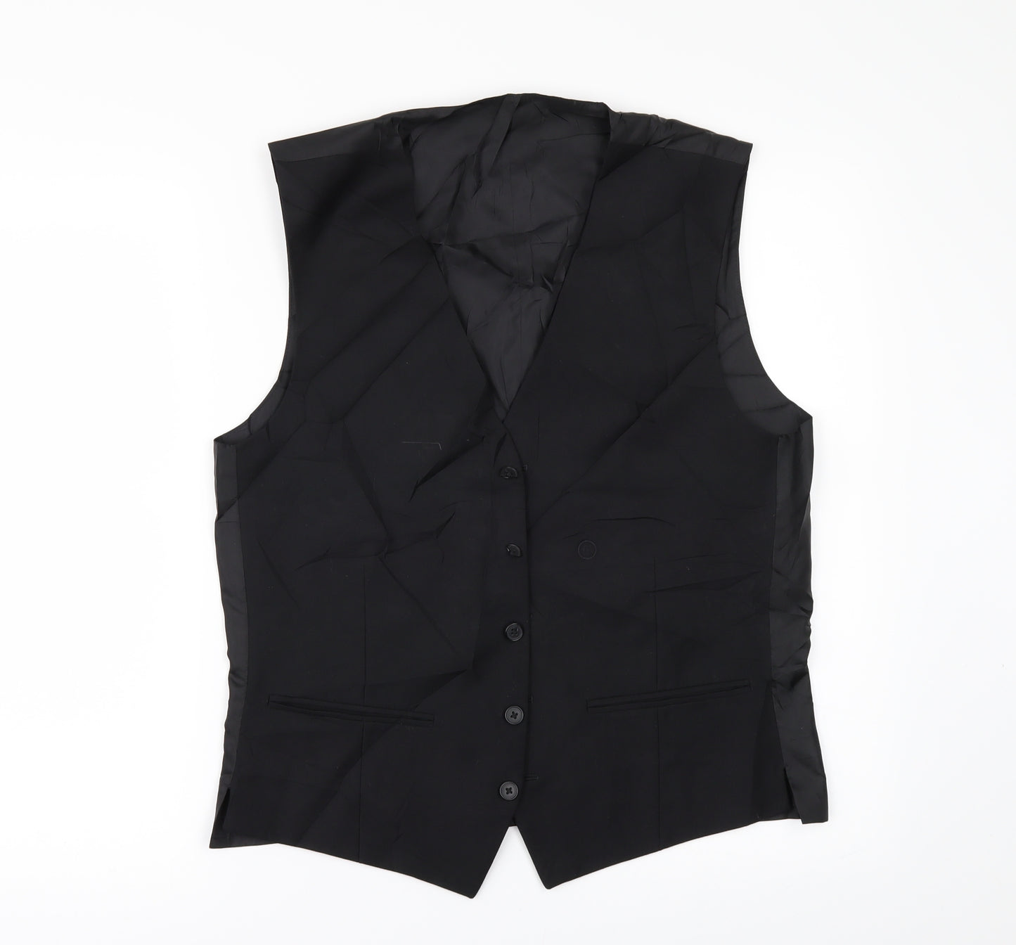 Preworn Mens Blue Check  Jacket Suit Waistcoat Size 36