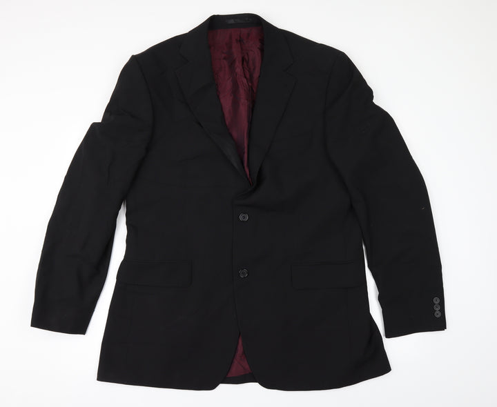 Tom English Mens Black Jacket Suit Jacket Size 42