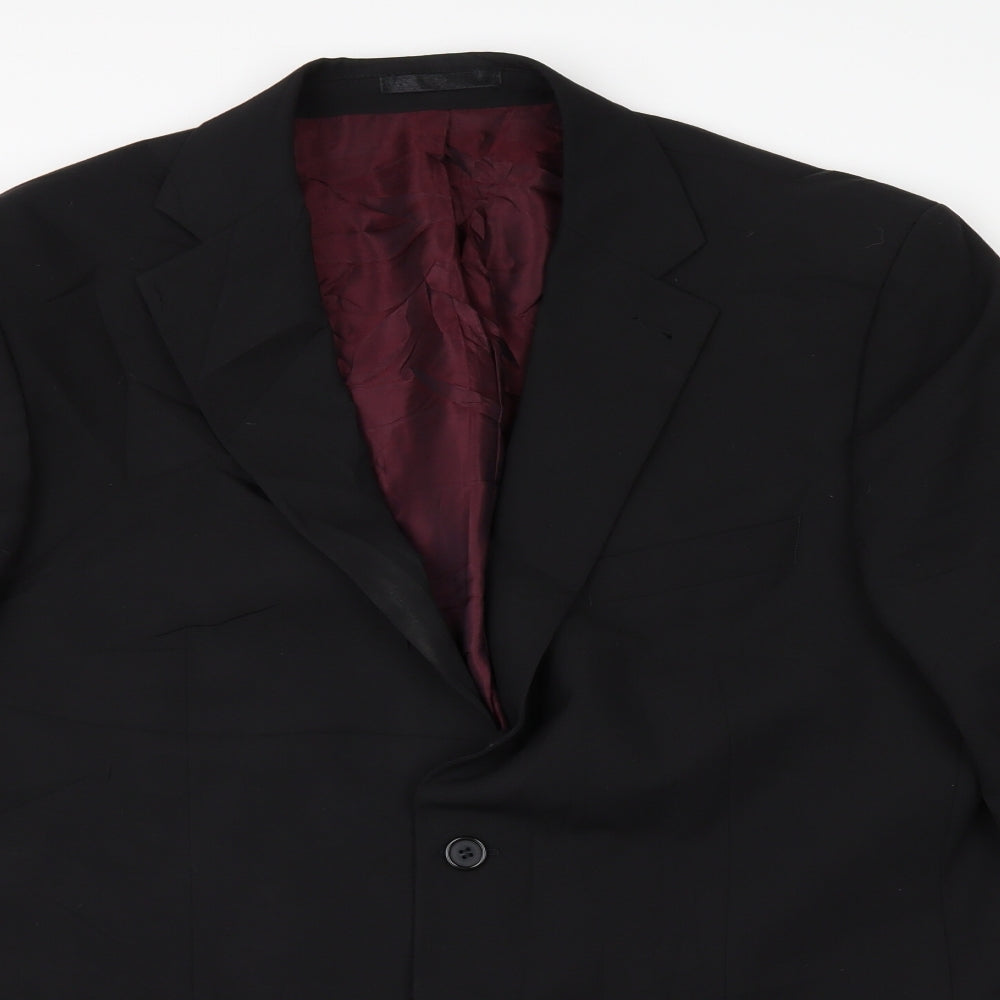 Tom English Mens Black   Jacket Suit Jacket Size 42