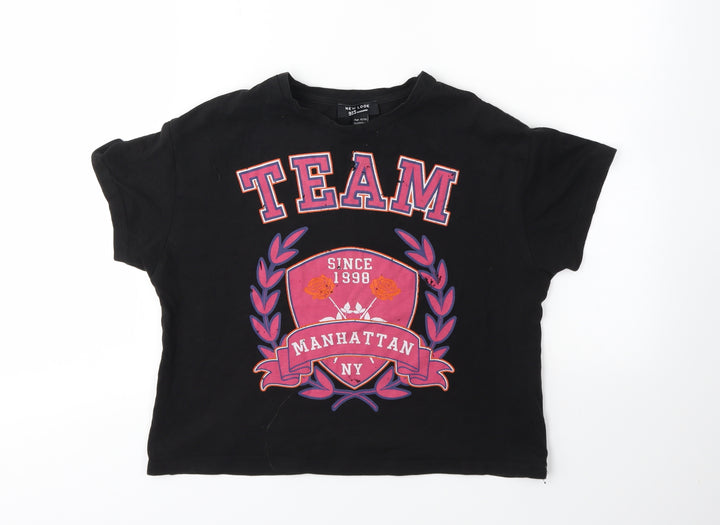 New Look Girls Black   Basic T-Shirt Size 12-13 Years