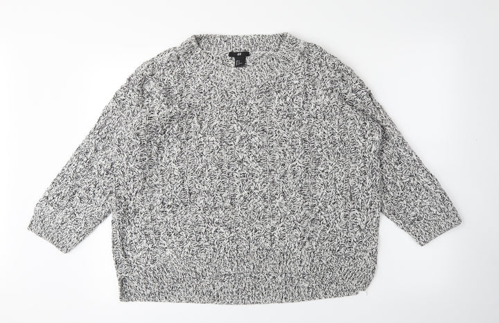 H&M Womens Grey   Pullover Jumper Size M