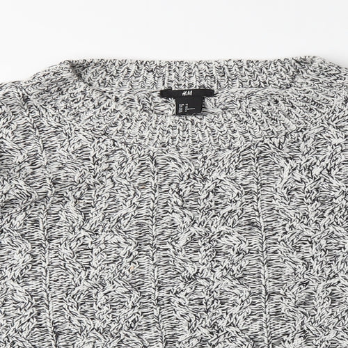 H&M Womens Grey   Pullover Jumper Size M