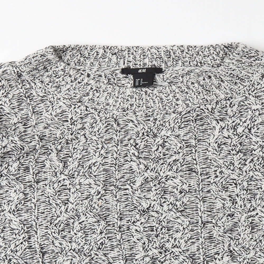 H&M Womens Grey   Pullover Jumper Size M
