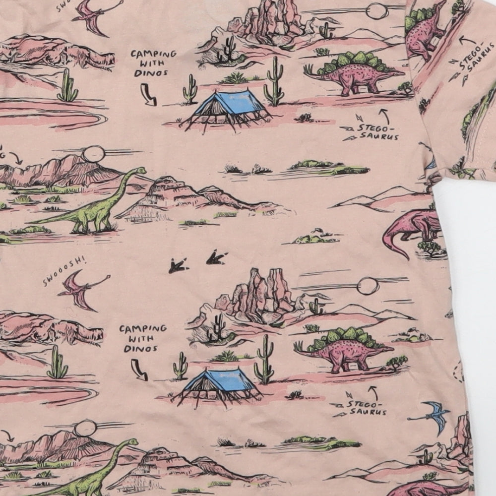 F&F Boys Pink Animal Print  Basic T-Shirt Size 4-5 Years