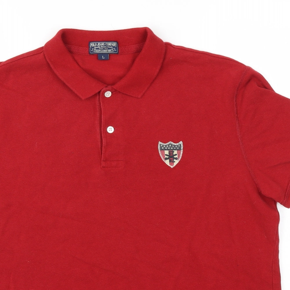 POLO Jeans company Mens Red    T-Shirt Size L