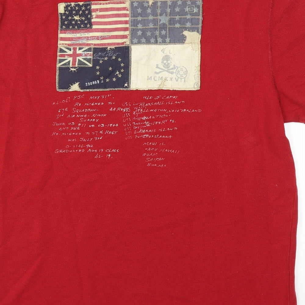 POLO Jeans company Mens Red    T-Shirt Size L