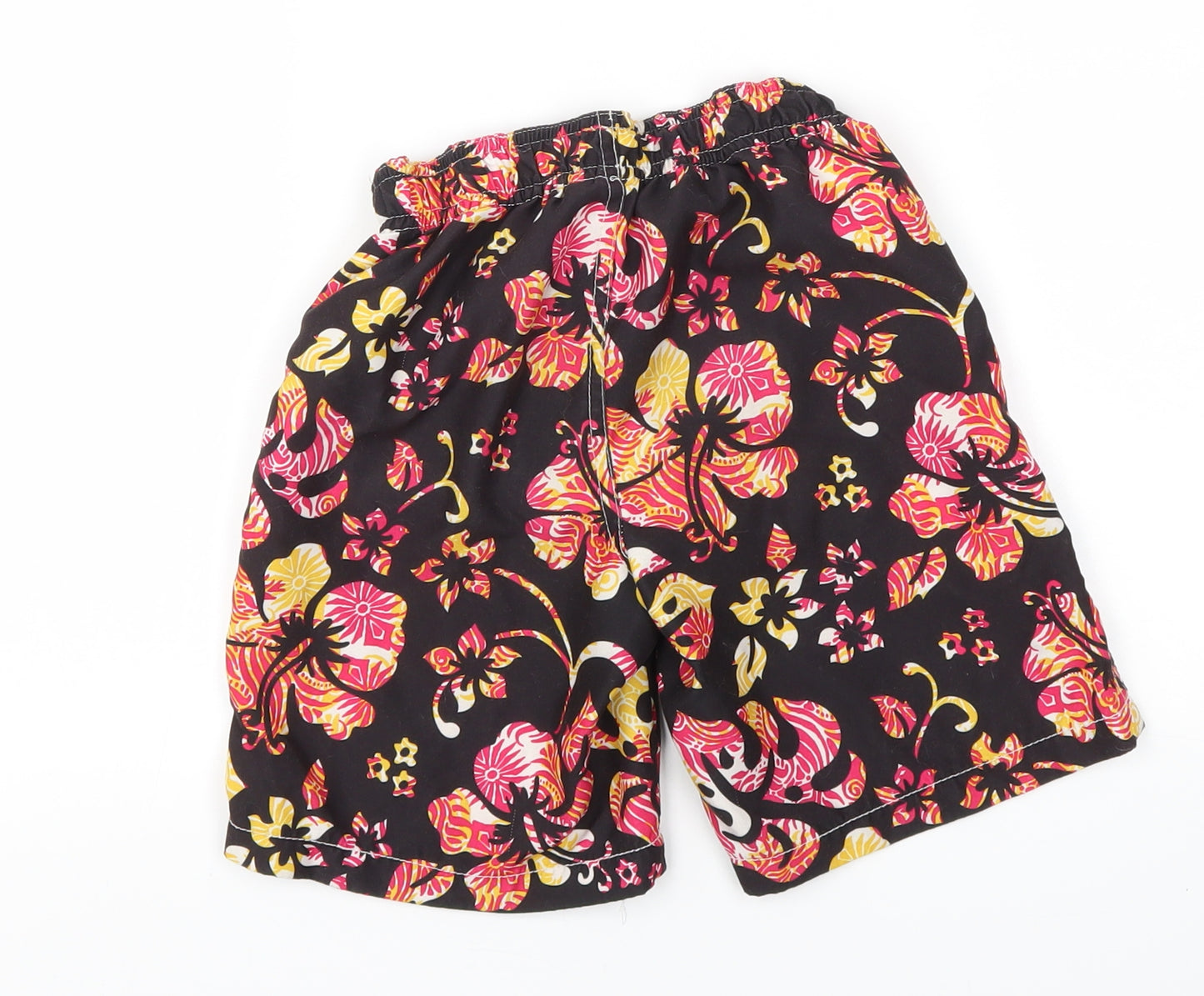 Urb65 Boys Black Floral  Sweat Shorts Size 5-6 Years