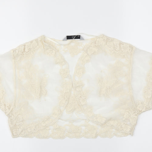 TU Womens Ivory Floral  Cardigan Jumper Size M