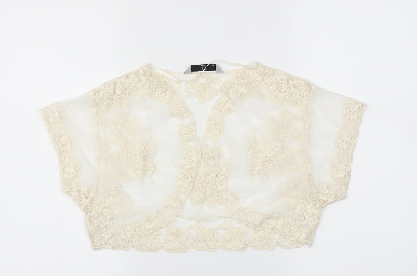 TU Womens Ivory Floral  Cardigan Jumper Size M