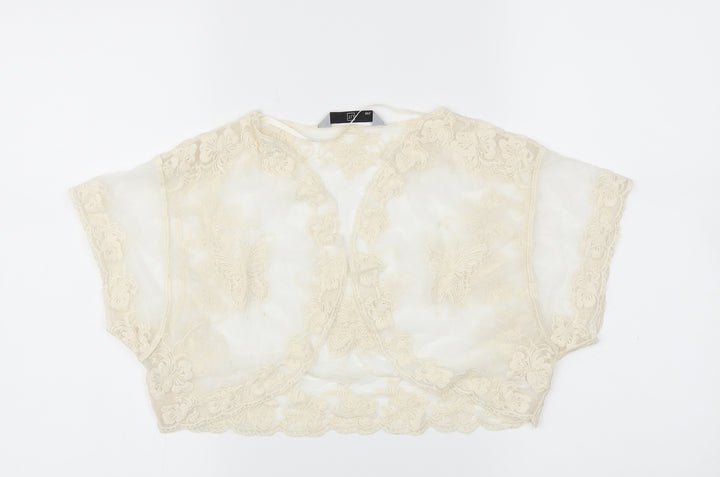 TU Womens Ivory Floral  Cardigan Jumper Size M