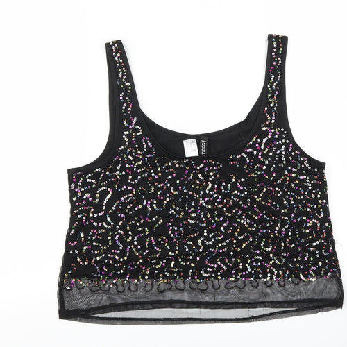 H&M Womens Black   Basic T-Shirt Size 10