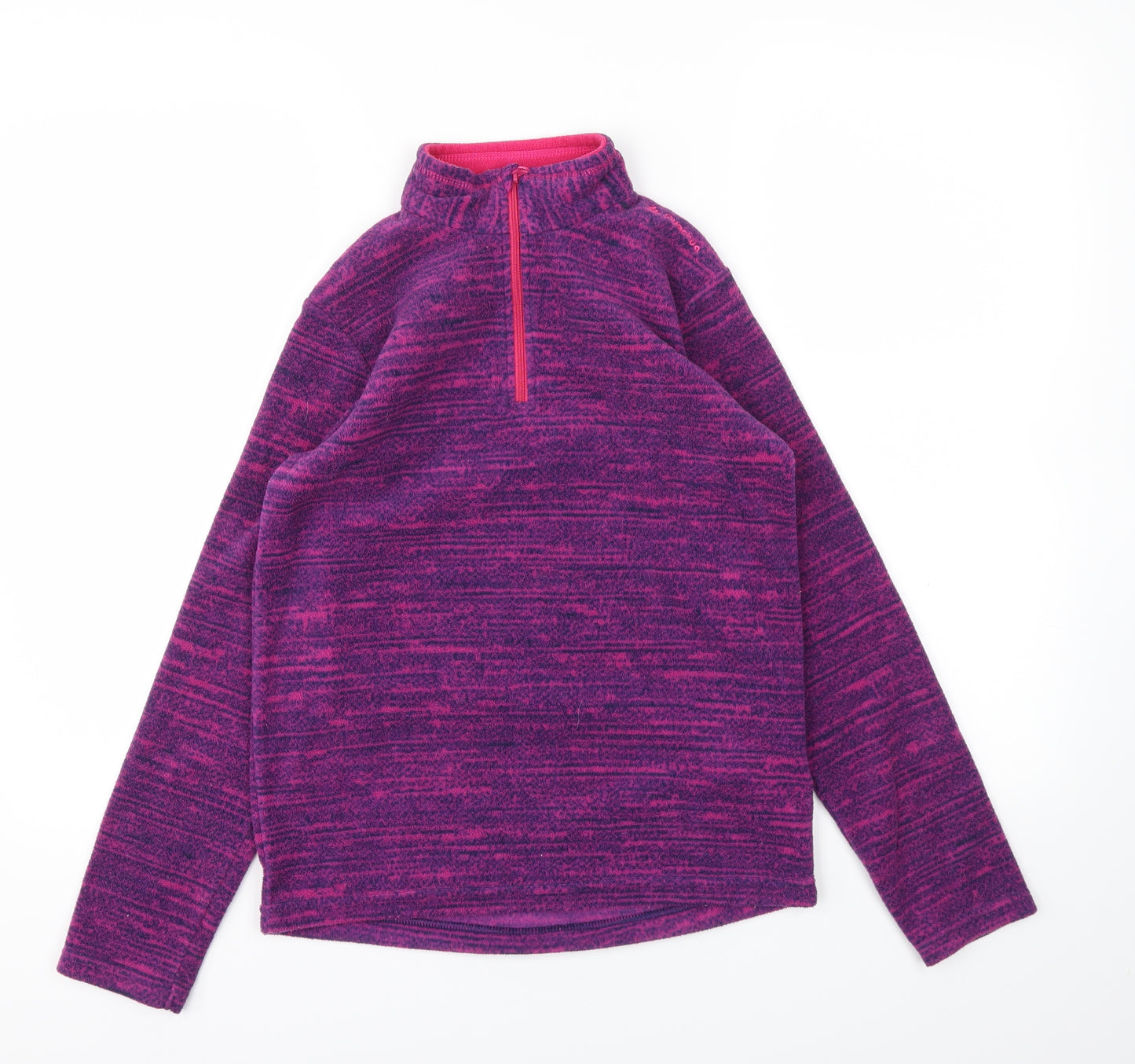 DECATHLON Girls Purple   Full Zip Jumper Size 12 Years