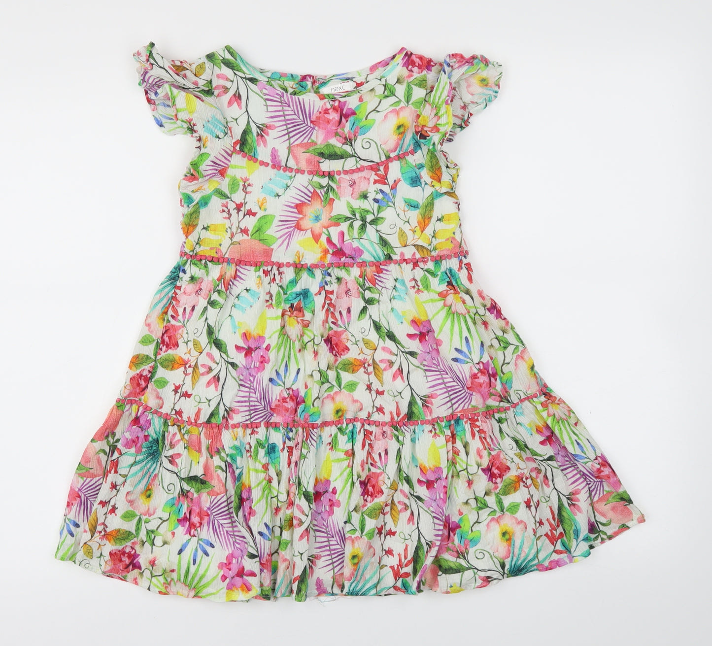 Next  Girls Multicoloured Floral  Fit & Flare  Size 7 Years