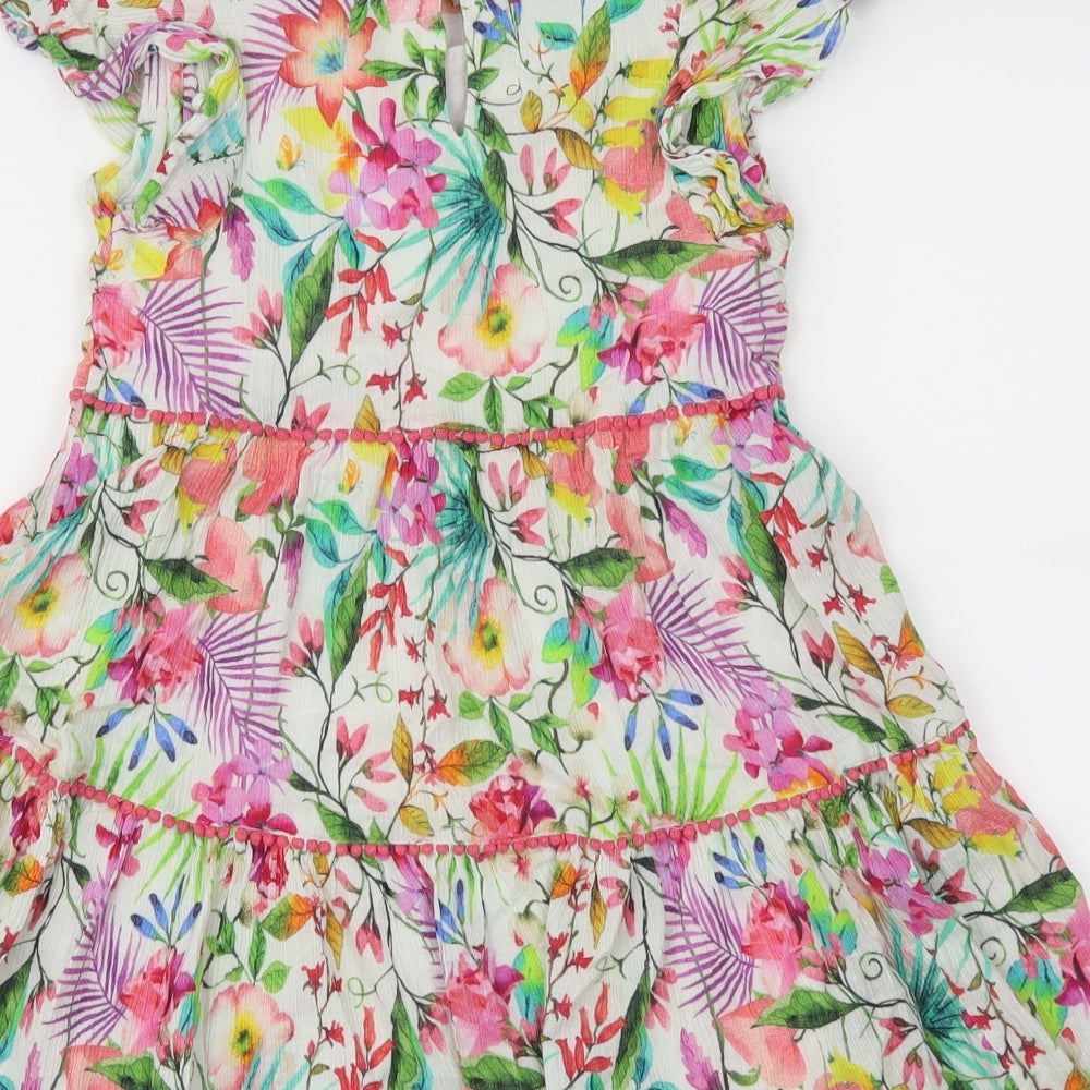 Next  Girls Multicoloured Floral  Fit & Flare  Size 7 Years