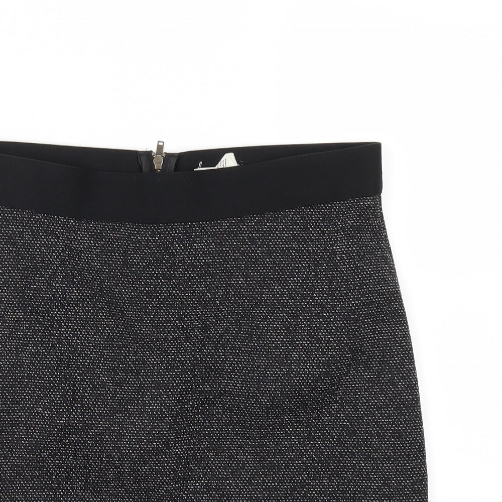 MAISON  Womens Black   A-Line Skirt Size M