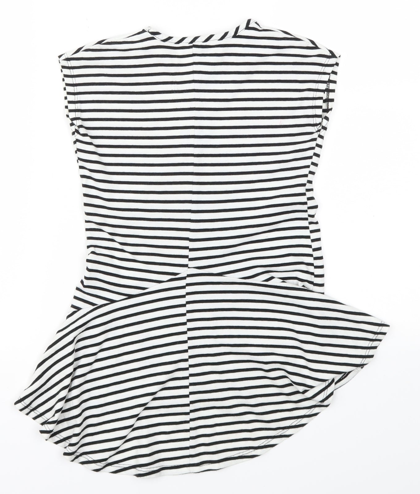 George Girls Black Striped  Ball Gown  Size 6-7 Years
