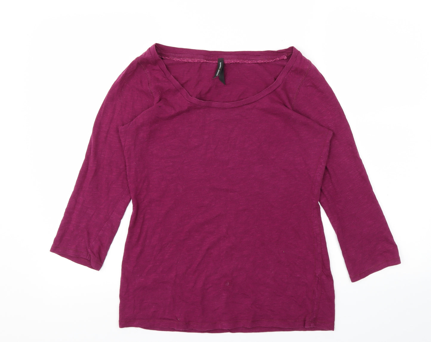 M&S Womens Purple   Basic T-Shirt Size 10