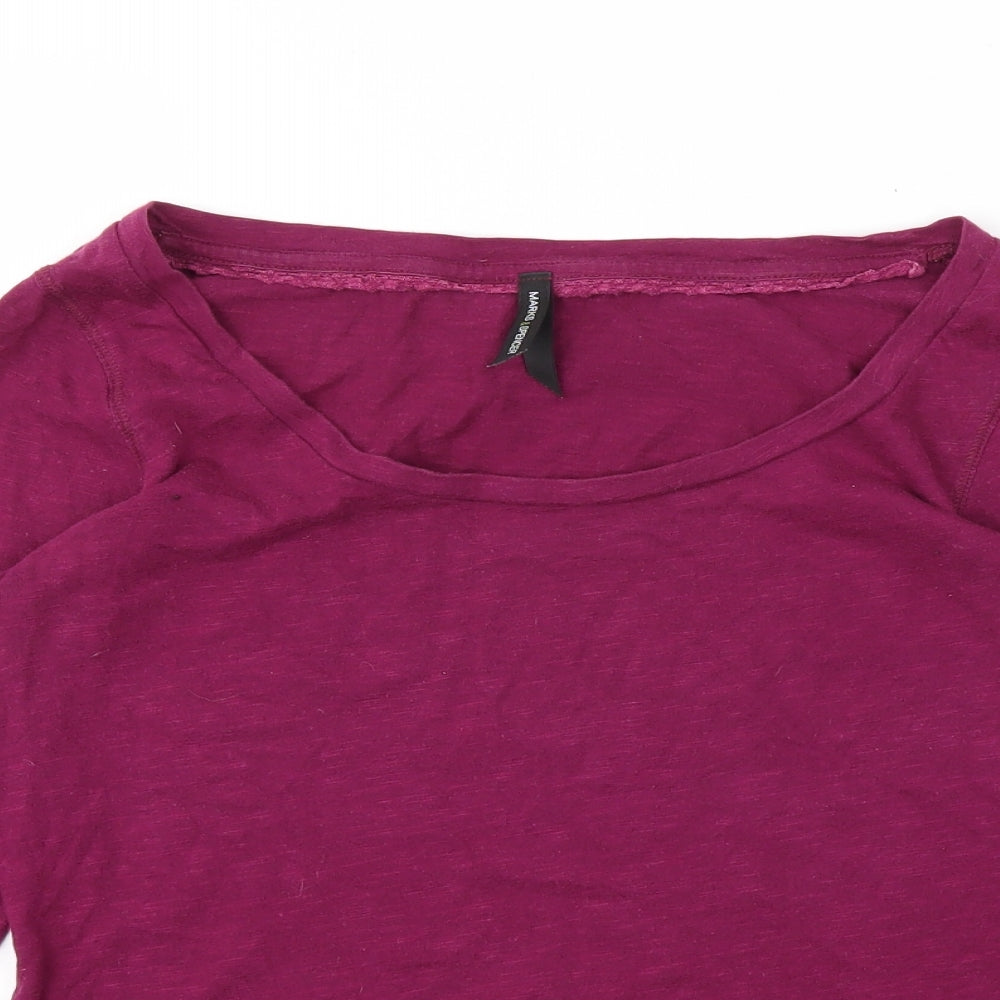 M&S Womens Purple   Basic T-Shirt Size 10
