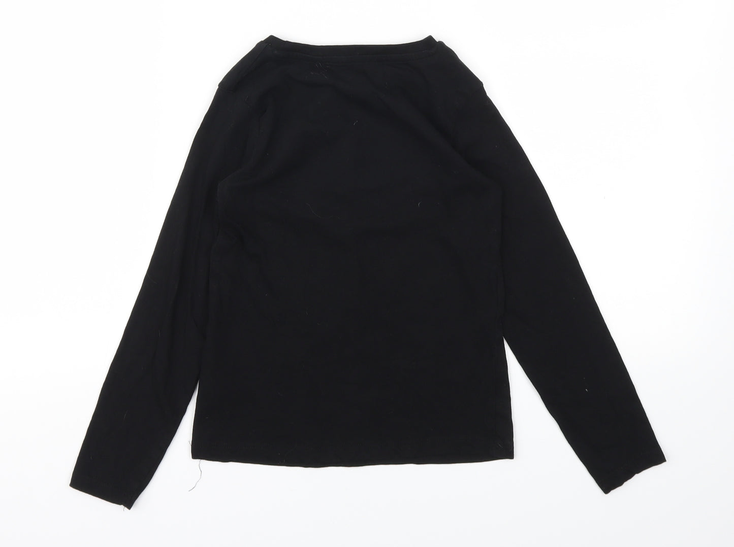 PEP&CO Girls Black   Basic T-Shirt Size 6-7 Years