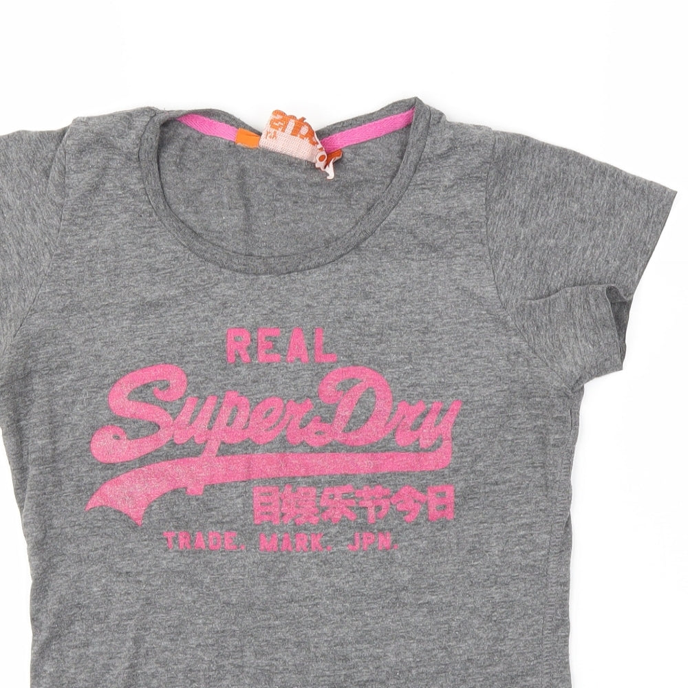 Superdry Womens Grey   Basic T-Shirt Size S