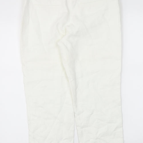 Next  Womens White   Trousers  Size 10 L23 in