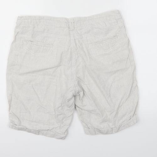 Dorothy pekins Womens Grey Striped  Cut-Off Shorts Size 10