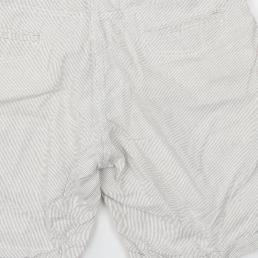 Dorothy pekins Womens Grey Striped  Cut-Off Shorts Size 10