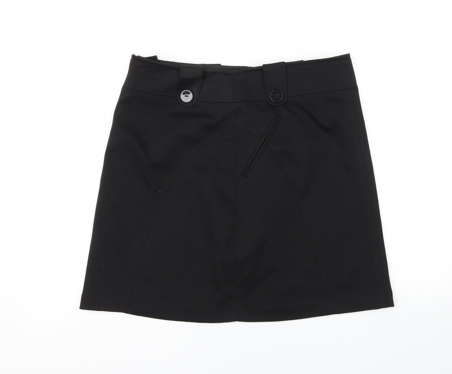 Wallis Womens Black   A-Line Skirt Size 12