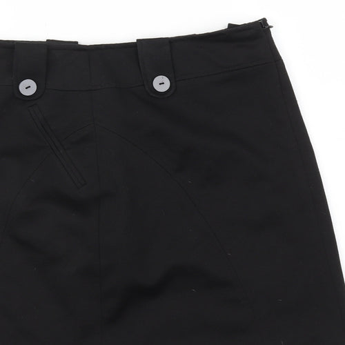 Wallis Womens Black   A-Line Skirt Size 12