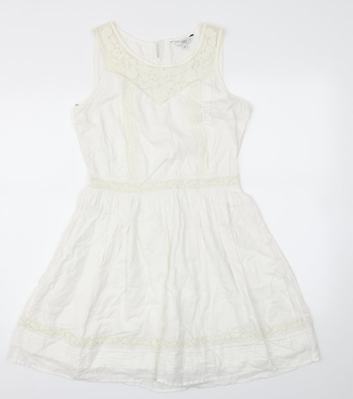 New Look Womens Ivory   Fit & Flare  Size 10