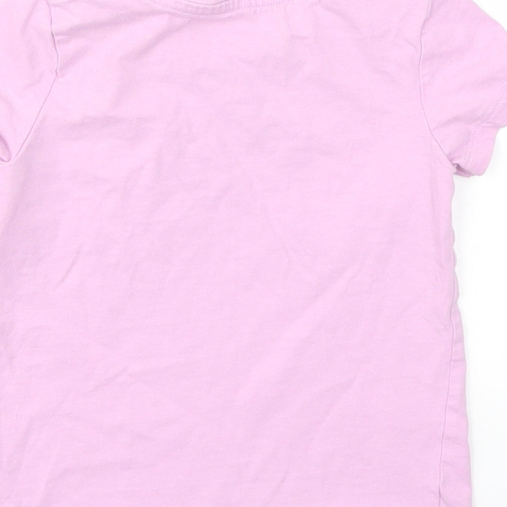 George Girls Purple   Basic T-Shirt Size 2-3 Years