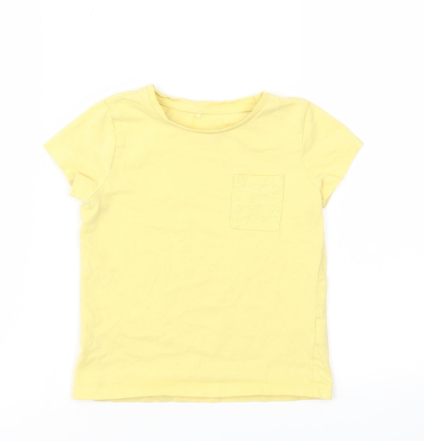 George Girls Yellow   Basic T-Shirt Size 2-3 Years