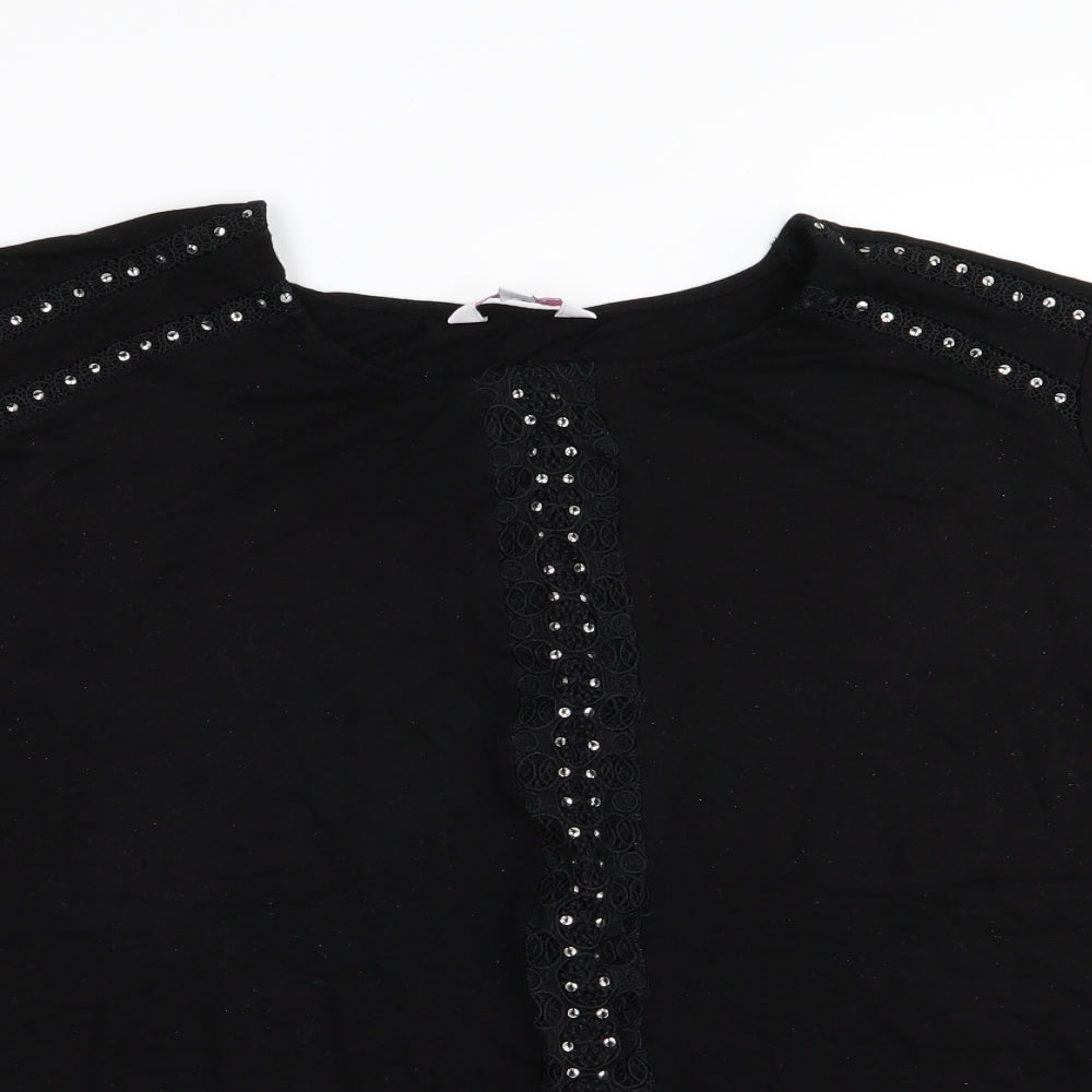 JULIPA Womens Black   Basic T-Shirt Size 28