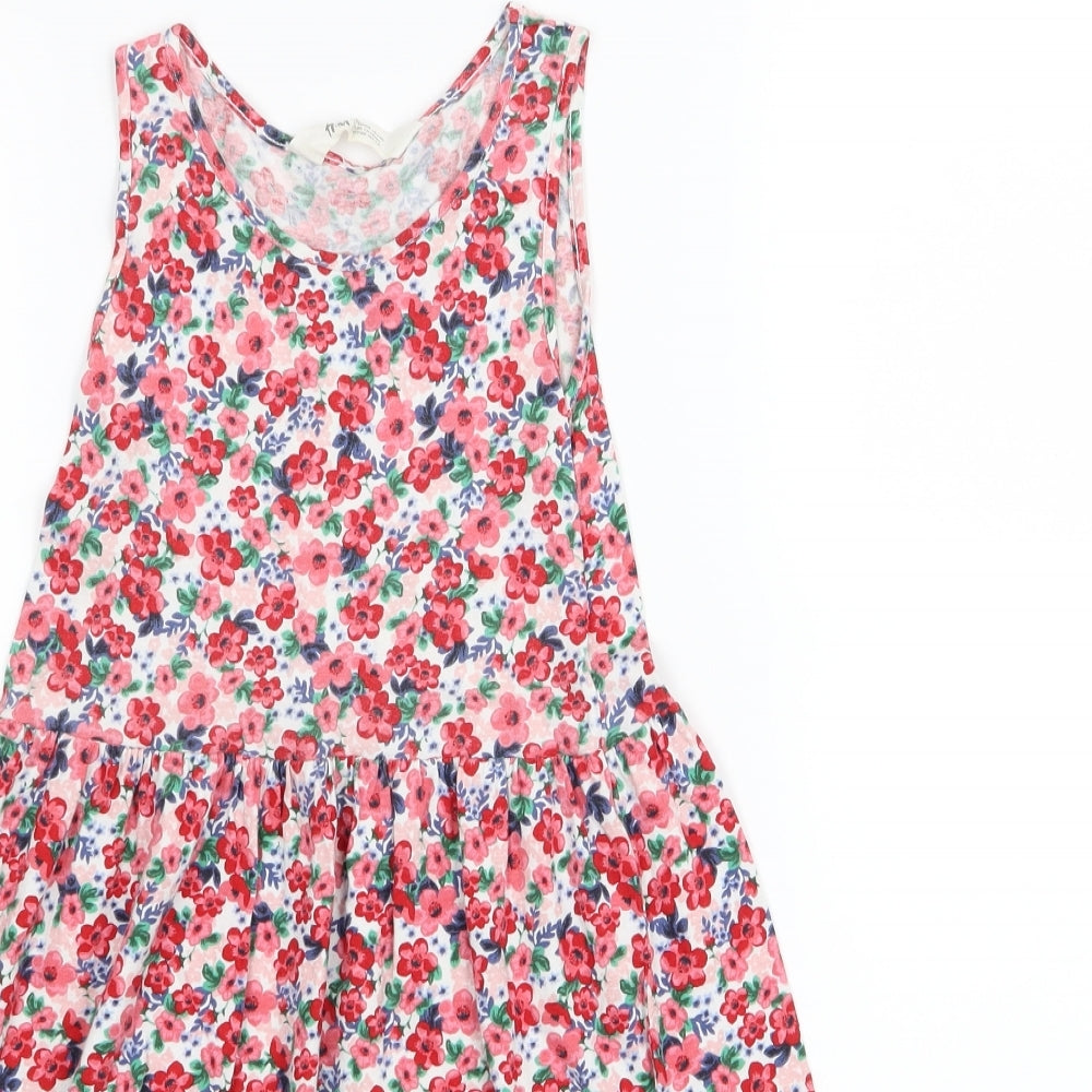 H&M Girls Multicoloured Floral  Fit & Flare  Size 7-8 Years