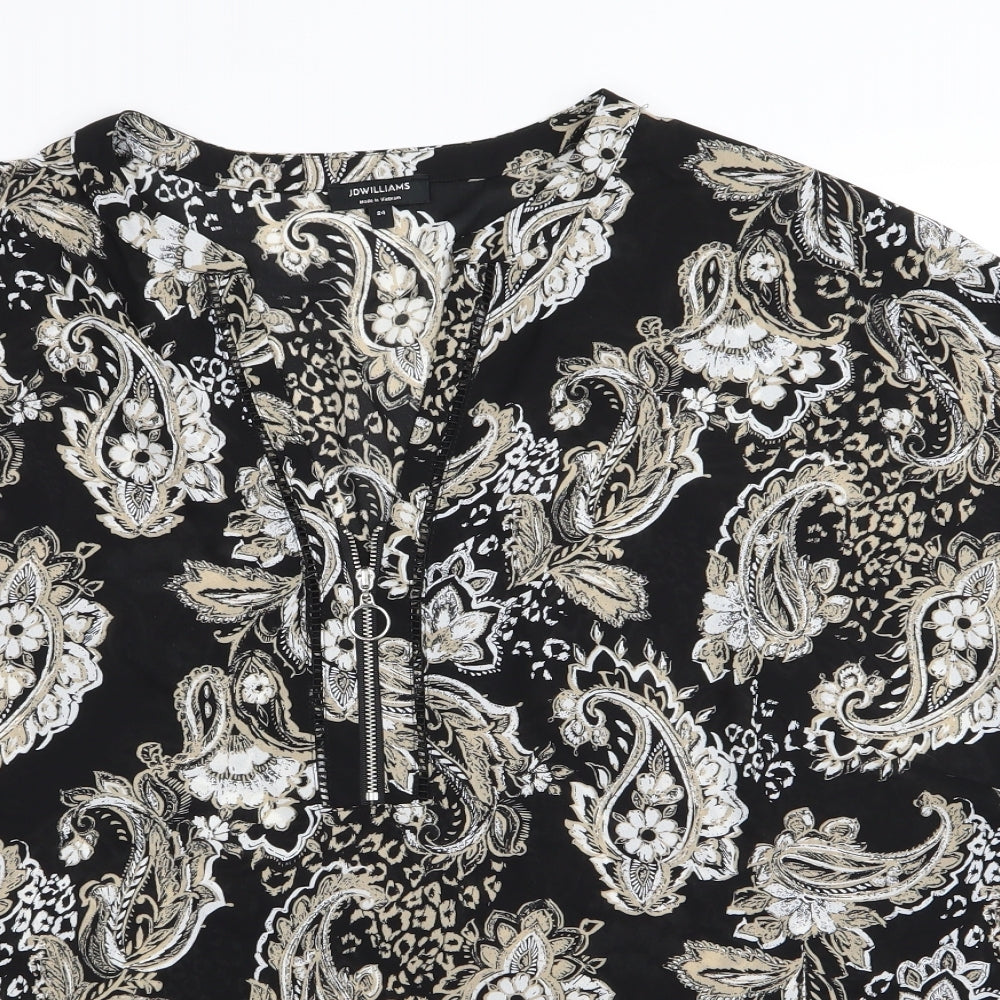 JD Williams Womens Multicoloured Geometric  Basic Blouse Size 24