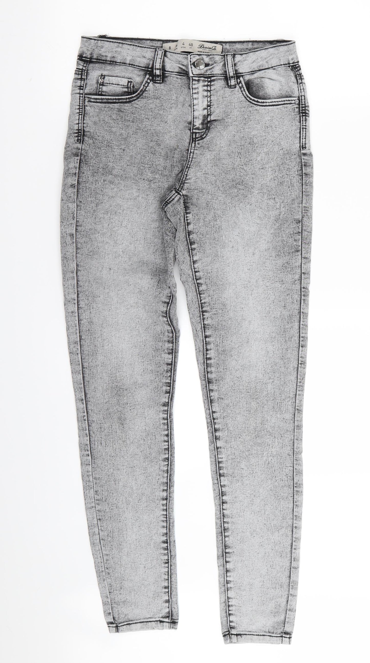 DENIM AND CO Womens Grey   Skinny Jeans Size 8 L30 in