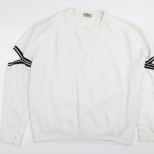 Baziic Womens White   Pullover Jumper One Size