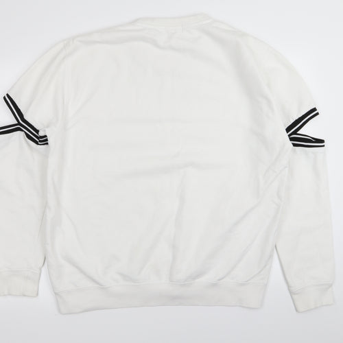 Baziic Womens White   Pullover Jumper One Size