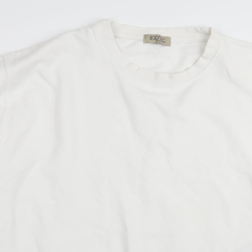 Baziic Womens White   Pullover Jumper One Size